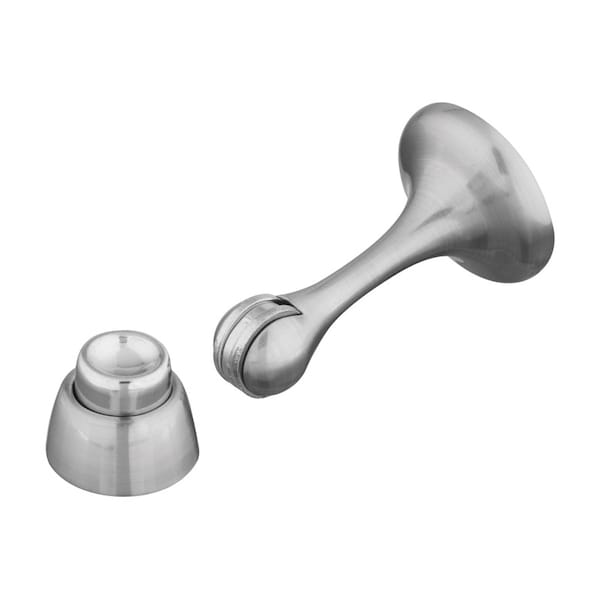 National Hardware Zinc Satin Nickel Silver Magnetic Door Stop Mounts to door and wall N328-195 - main